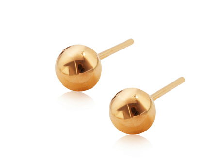 Obrazek Złote kolczyki kuleczki 5 mm