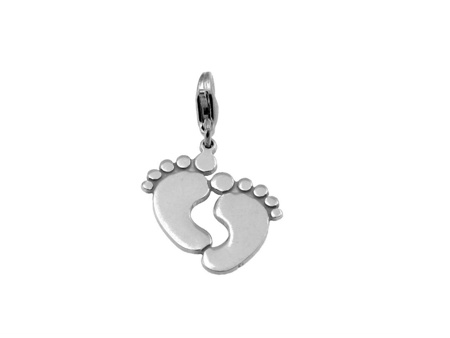 Obrazek Charms srebrne stopy