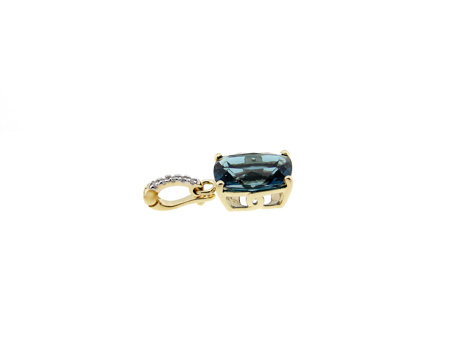 Obrazek Zawieszka Topaz London Blue i diamenty