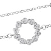 Obrazek Srebrna bransoletka z kółkiem w serca