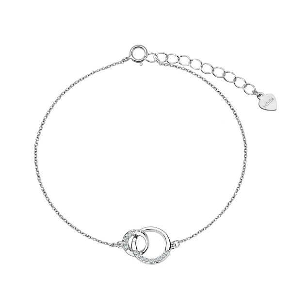 Obrazek Srebrna bransoletka dwa kółeczka