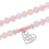 Obrazek Bransoletka z kwarcu różowego z sercem