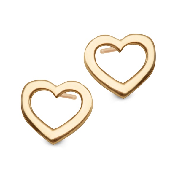 Obrazek Kolczyki złote serduszka kontur