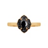 Obrazek Złoty pierścionek z czarnymi cyrkoniami