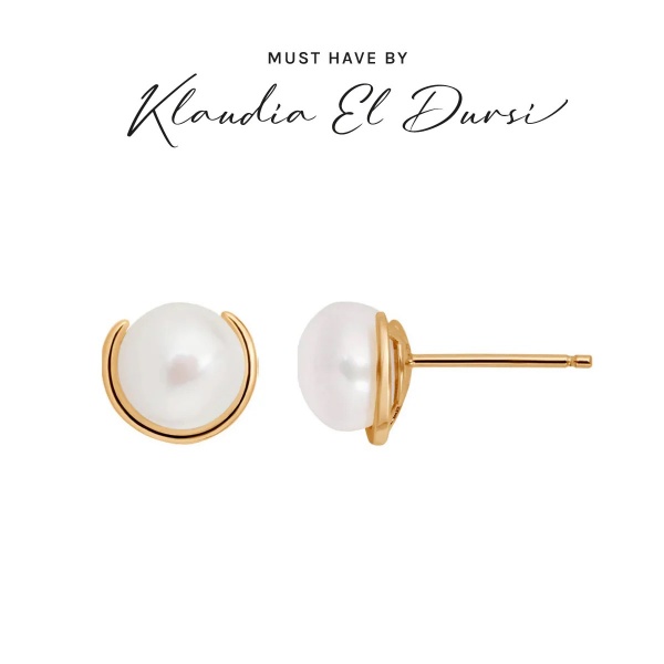 Zdjęcie Kolczyki srebrne pozłacane z perłami