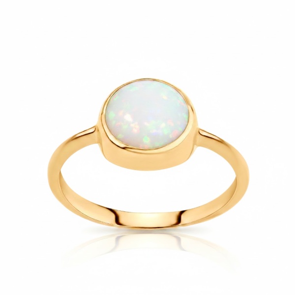 Zdjęcie Złoty pierścionek z opalitem