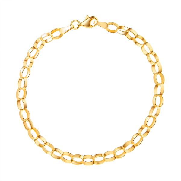 Zdjęcie Złota bransoletka spłaszczone ogniwa