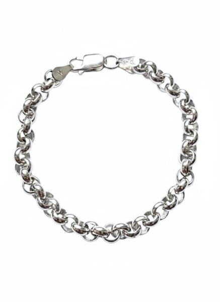 Zdjęcie Srebrna Bransoletka o Splocie Rolo