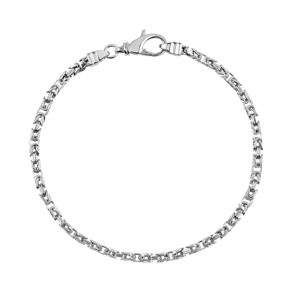 Zdjęcie Srebrna bransoletka splot królewski