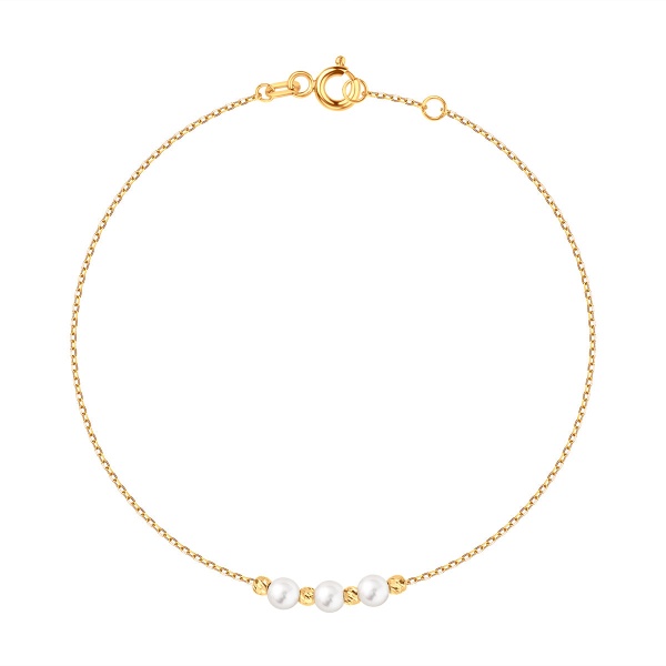 Zdjęcie Złota bransoletka z perłami 333 Verona