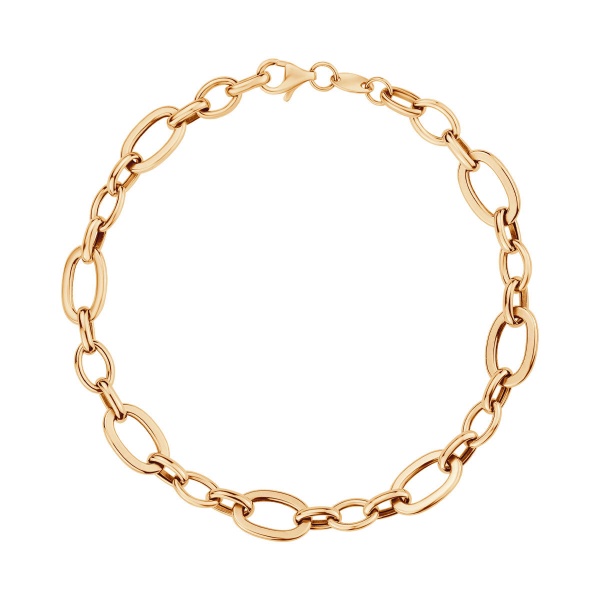 Zdjęcie Złota bransoletka próby 333 ankier z dużymi ogniwami