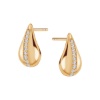 Zdjęcie Złote kolczyki łezki z cyrkoniami próba 333 – błyszczące