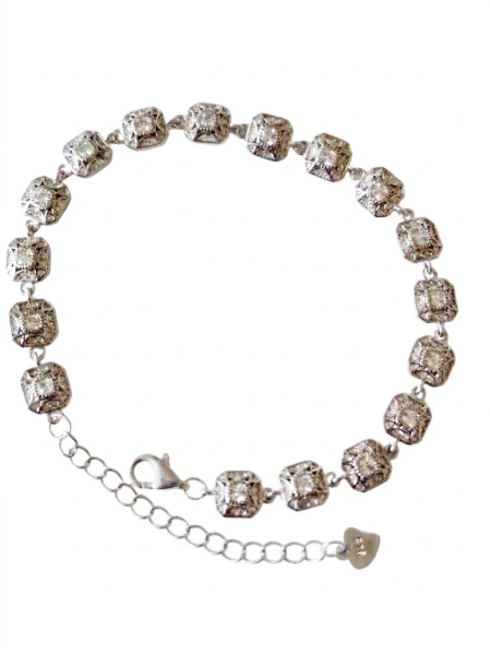 Zdjęcie Srebrna bransoletka Art Déco z cyrkoniami