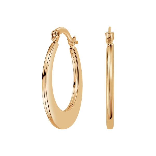 Zdjęcie Złote kolczyki owalne próba 333 – gładkie koła kreol