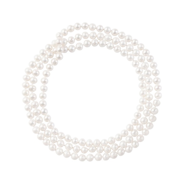 Zdjęcie Długi sznur naturalnych pereł Biwa