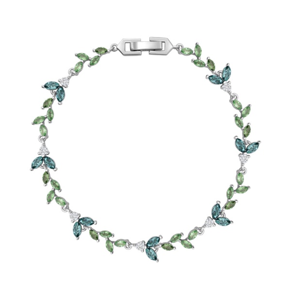 Zdjęcie Srebrna bransoletka z kamieniami nano