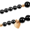 Zdjęcie Bransoletka srebrna pozłacana z onyksem i hematytem